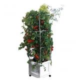 Elevated White Resin Raised Garden Bed