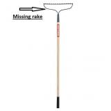 Wood -Handle Without  steel Garden Rake
