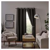 84-in Iron Gray Blackout Curtain panel pair