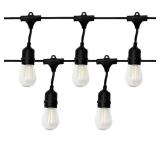 48 ft String Light /24White-Light LED Edison Bulbs