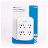 6 -Outlet 1875VA White Indoor AC Surge Protector