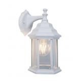 White Hardwired Outdoor Wall Light