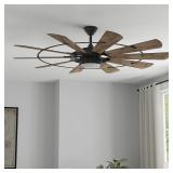 60in LED Ceiling Fan/Light/Remote Control/10-Blade