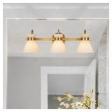 24-in 3 Light Champagne Bathroom Vanity light
