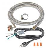 8ft Outlet Braided ss Dishwasher installation kit