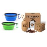 Dog Poop Bag & Bowl Pet Collapsible Bowls, 2 Pack