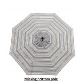 9-ft Aluminum Tan Auto-tilt Market Patio Umbrella
