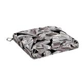20x20-in Modern Black Tropical Patio chair cushion