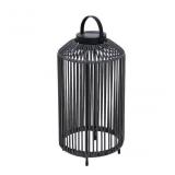 Black Metal Solar Outdoor Decorative Lantern- 2Set