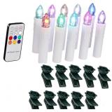 Timer LED Candles Flameless Candlesticks 10pcs