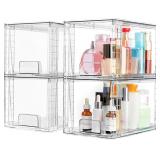 4 Pack Large Stackable Storage Drawers