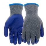 Large Blue Latex/Cotton Construction Gloves 4Pairs