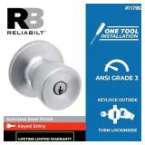 SS Exterior Keyed Entry Door Knob