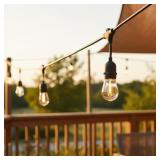 48ft String Light /24 White-Light LED Edison Bulbs