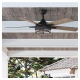 52-in Outdoor Ceiling Fan/Light /Remote/5 -Blade
