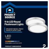 11in 1Light LED Tunable Light/Plastic Shade 2Pack