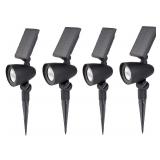 1 -Watt Black Warm White Solar LED Spot light-4set