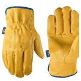 Medium Yellow Leather Construction Gloves 1 -Pairs