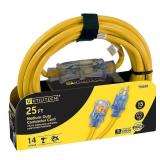 3 Prong Yellow Outdoor Extension Power Cord