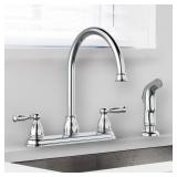 Double Handle Deck-mount Kitchen Faucet