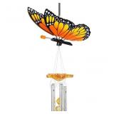 17.99-in MultiColor Metal Butterfly Wind Chime