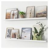 Floating Shelves Set of 2, 48 Inches White