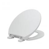 Plastic White Round Soft Close Toilet Seat