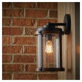 1*Light 16-in H Distressed Black Hardwired Wall