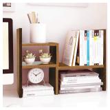 Desktop Organizer Storage Rack-Natural Wood Tone