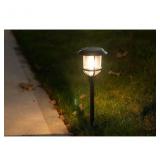 15Lumens Black Solar LED Path Light3000K- 2Pack