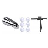 Fit Bathtub Spout/Adhesive treads/Shower Squeegee