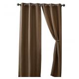 84in Taupe Blackout Grommet Curtain panel pair