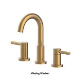 Brushed Gold Handle Bathroom Sink Faucet/Drain