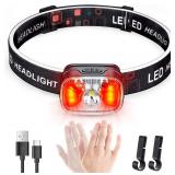 Type-C Rechargeable Red Headlamp