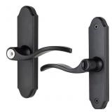 Serenade Matte Black Lockable Storm door