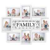Family Photo Frame for Wall 4x6 Photo- White