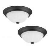 13-in 2 -Light Flush Mount Light 2 -Pack