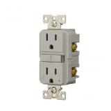 Residential Decorator Outlet Receptacles , Gray
