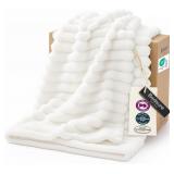 Bedsure GentleSoft White Throw Blanket 50x60Inches
