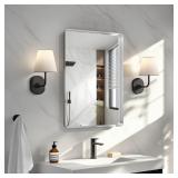 30x20'Bathroom Vanity Mirror, Silver