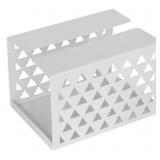 Iron Rectangular Tissue Box Bathroom (White)