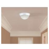 1 -Light Flush Mount Light with Opal Glass