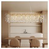 60'Crystal / 16-Light Gold Tree Branch Chandeliers