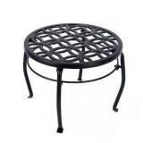 Indoor/Outdoor blackRound Cast iron Plant Stand