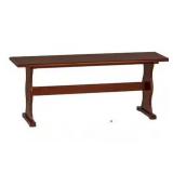 Zoe Walnut Simple bench17.25' H x 43.25' W x 12' D