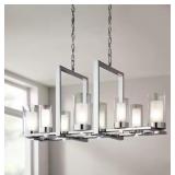 60-Watt 8-Light LED Chrome Chandelier