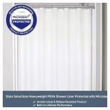 White Solid Mildew Resistant EVA/PEVA Shower liner