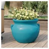 Light Blue Clay Indoor/Outdoor Planter