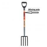 CRAFTSMAN 34-in L Wood -Handle Steel Spading fork
