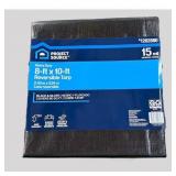 8ftx10ft Silver Waterproof Commercial Polyethylene